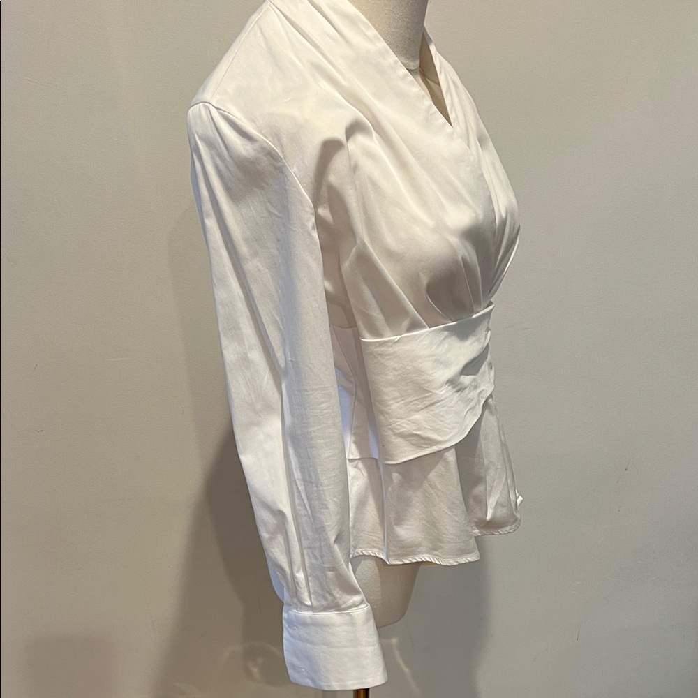 The Fold London White Wrap Blouse - Picture 4 of 4